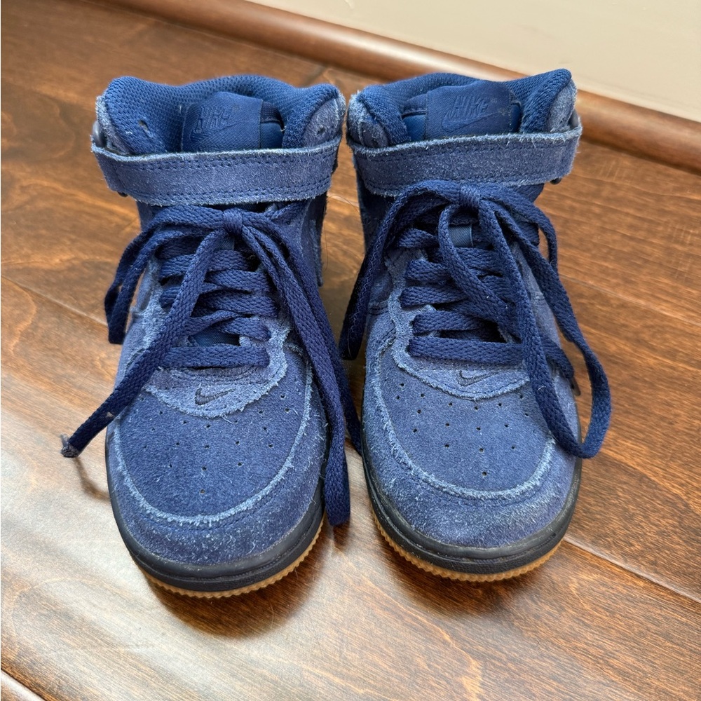 Nike Blue High-Top Sneakers - youth